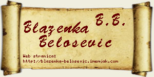 Blaženka Belošević vizit kartica